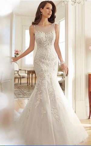 WD3037 lace Mermaid wedding  dress